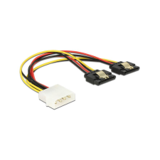 DELOCK 85237 4 tűs Molex - 2x SATA tápkábel 0.2m (85237) kábel és adapter