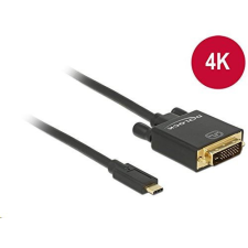 DELOCK 85320 USB Type-C &gt; DVI 24+1kábel 1 m, fekete kábel és adapter
