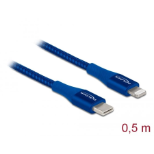 DELOCK 85415 USB-C - Lightning adat- és töltőkábel 0,5m kék (D85415) mobiltelefon kellék