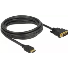 DELOCK 85655 HDMI male to DVI 24+1 male kétirányú kábel, 3m kábel és adapter