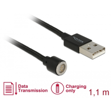 DELOCK 85724 Mágneses USB kábel 1.1m - Fekete (85724) kábel és adapter
