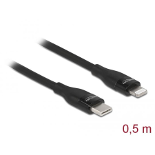 DELOCK 86636 USB-C - Lightning adat- és töltőkábel 0,5m fekete (D86636) mobiltelefon kellék