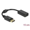 DELOCK Adapter DisplayPort 1.1-dugós csatlakozó -HDMI-csatlakozóhüvely passzív fekete (61011)