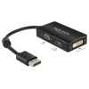 DELOCK Adapter Displayport 1.1 male > VGA / HDMI / DVI female Passive Black