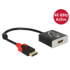 DELOCK Adapter Displayport 1.2-dugós csatlakozó > HDMI-csatlakozóhüvely 4K 60 Hz aktív