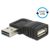 DELOCK Adapter EASY-USB 2.0-A male > USB 2.0-A female angled left / right
