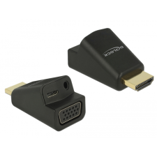 DELOCK Adapter HDMI-A dugó > VGA hüvely audióval (65895) (65895) kábel és adapter