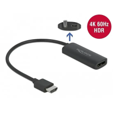 DELOCK Adapter HDMI-A-dugós csatlakozó - DisplayPort-csatlakozóhüvely 4K 60 Hz (63206) audió/videó kellék, kábel és adapter