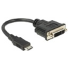 DELOCK adapter HDMI mini C (M) - DVI 24+5 (F) (20 cm)