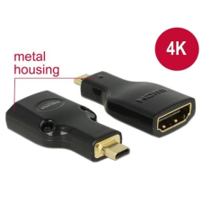 DELOCK Adapter High Speed HDMI Micro-D male > HDMI-A female 4K black (65664) mobiltelefon kellék
