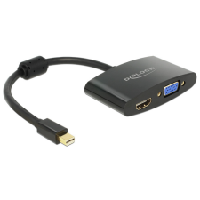 DELOCK Adapter mini Displayport 1.1 male &gt; HDMI / VGA female Black kábel és adapter