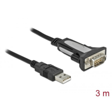  DeLock Adapter USB 2.0 Type-A to 1 x Serial RS-232 DB9 3m kábel és adapter