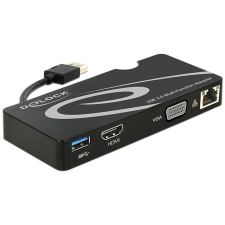 DELOCK Adapter USB 3.0 -> HDMI / VGA + Gigabit LAN + USB 3.0 (62461) (d62461) laptop kellék