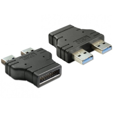DELOCK Adapter USB 3.0 pin header male > 2 x USB 3.0-A male – parallel 65398 kábel és adapter