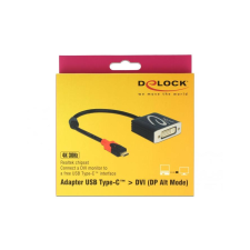 DELOCK Adapter USB/C St -> DVI  Bu 4K 60Hz (61213) kábel és adapter