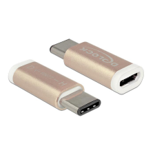 DELOCK adapter USB Type-C 2.0 apa (host) &gt; USB 2.0 Micro-B anya (eszköz) réz színű kábel és adapter