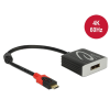 DELOCK Adapter USB Type-C csatlakozódugóval > Displayport csatlakozóhüvellyel (DP váltakozó mód) 4K