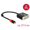 DELOCK Adapter USB Type-C csatlakozódugóval > DVI csatlakozóhüvellyel (DP váltakozó mód) 4K 30 Hz
