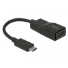 DELOCK Adapter USB Type-C csatlakozódugóval > VGA csatlakozóhüvellyel (DP váltakozó mód)