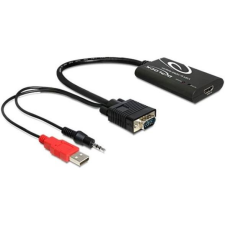 DELOCK Adapter VGA to HDMI Adapter with Audio (62408) kábel és adapter
