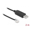 DELOCK adapterkábel USB Type-A és soros RS-232 RJ12 közötti ESD-védelemmel APC 2 m