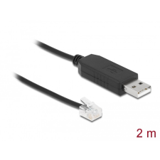 DELOCK adapterkábel USB Type-A és soros RS-232 RJ12 közötti ESD-védelemmel Leadshine 2 m kábel és adapter