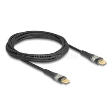 DELOCK Adat és gyors töltő kábel USB 2.0 USB Type-C apa-aoa átlátszó PD 3.0 100 W 2 m (DL80764) kábel és adapter