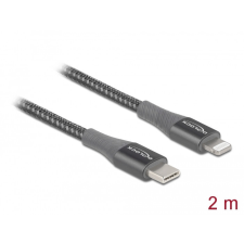 DELOCK Adat- és töltőkábel USB Type-C - Lightning iPhone , iPad és iPod készülékhez szürke 2 m M kábel és adapter