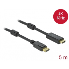 DELOCK Aktív DisplayPort v1.2 - HDMI kábel 5.0m Fekete kábel és adapter