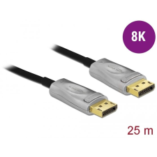 DELOCK Aktív optikai kábel DisplayPort 1.4 8K 25m (85888) (DE85888) kábel és adapter