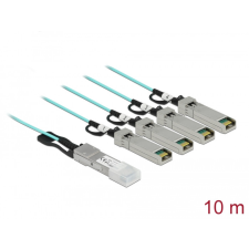 DELOCK Aktív optikai kábel QSFP+ > 4 x SFP+ 10 m egyéb hálózati eszköz