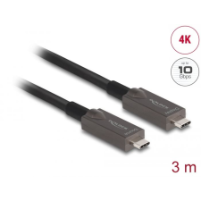 DELOCK aktív optikai USB-C videó + adat + PD kábel 3 m (84144) (D84144) kábel és adapter