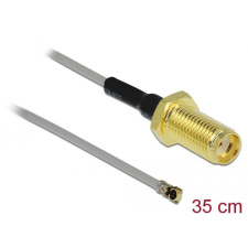  DeLock Antenna Cable SMA jack bulkhead to I-PEX Inc. MHF 4 plug 0.81 35 cm thread length 10mm kábel és adapter
