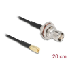 DELOCK Antenna Cable TNC jack to SMB plug RG-174 20cm Black 90724