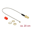 DELOCK Antenna kábel RP-SMA anya> MHF / U.FL-LP-068 apa csatlakozó 1.13 20 cm menethossz 10 mm