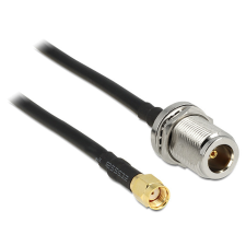 DELOCK Antenna kábel RP-SMA csatlakozó > N Jack Bulkhead, 1.5 m egyéb hálózati eszköz