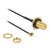 DELOCK Antennakábel RP-SMA csatlakozó válaszfal>MHF/U.FL-LP-068 kompatibilis dugó 100 mm 1,13 menet