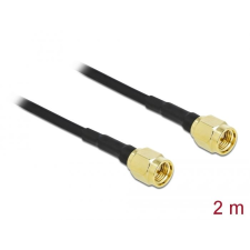 DELOCK antennakábel SMA-dugó - SMA-dugó LMR/CFD100, 2m (90469) (DE90469) kábel és adapter