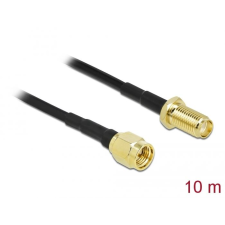 DELOCK antennakábel SMA-dugó - SMA-hüvely LMR/CFD100, 10m (90429) (DE90429) kábel és adapter