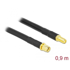 DELOCK antennakábel SMA-dugó - SMA-hüvely LMR/CFD300 0,9m (90466) (DE90466) kábel és adapter