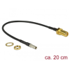 DELOCK Antennakábel SMA jack válaszfal > TS-9 dugó RG-174 20 cm fekete
