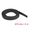DELOCK Anyag hőre zsugorodó cső 2 m x 6 mm szugorodási arány 2:1 fekete
