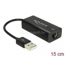 DELOCK Átalakító - 62595 (USB2.0 -> Lan RJ45, Fekete) (DL62595) kábel és adapter