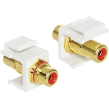 DELOCK Átalakító adapter RCA alj/F alj, piros, aranyozott (1982591) kábel és adapter