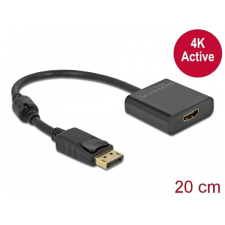 DELOCK Átalakító DisplayPort 1.2 male &gt; HDMI female 4K aktív fekete kábel és adapter
