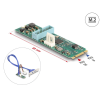 DELOCK Átalakító, M.2 aljzat B+M nyílással, csatlakozódugó - 2 x USB 5 Gbps A-típusú hüvely 50 cm hosszú kábellel