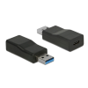 DELOCK Átalakító USB 3.1 Gen 2 A-típusú csatlakozódugó > USB Type-C típusú csatlakozóhüvely, aktív