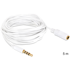  Delock audio sztereo Jack 3.5 mm apa / anya IPho 4 pin kábel, 5 m kábel és adapter