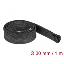 DELOCK Befont karmantyú zipzáras szorítóval 1 m x 30 mm-es fekete villanyszerelés