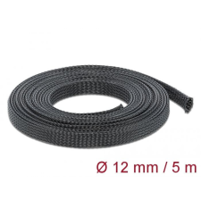  DeLock Braided Sleeve stretchable 5m x 12mm Black kábel és adapter